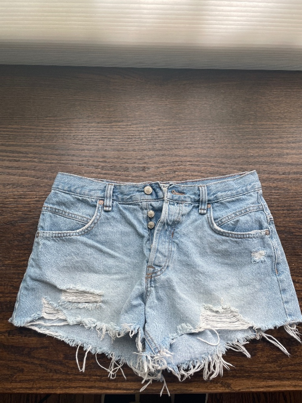 Distressed Jean shorts